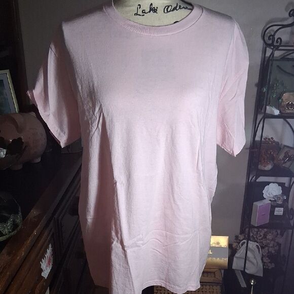 Gildan Pink Memorial Graphic Poem Short Sleeve Tee Size Large - Picture 7 of 11